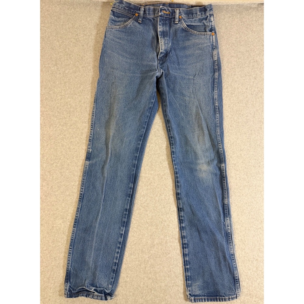 Wrangler Jeans Mens 33x36 13MWZ Cowboy Cut Original Fit Straight Leg Blue Denim